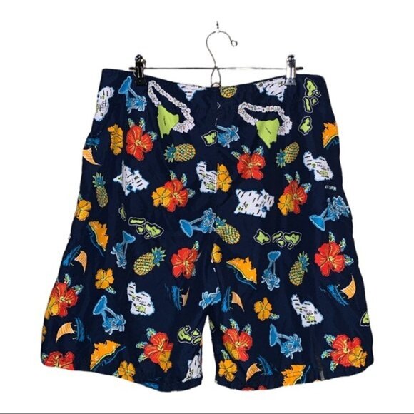 Kanu surf board shorts swimming trunks Mens size 34 large hawaiin blue tropical - Picture 2 of 6